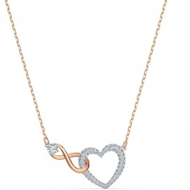 Swarovski Infinity Heart,Επιροδιωμένο-Ροζ Χρυσό Με Κρύσταλλα 5518865