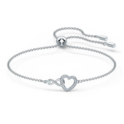 Swarovski Infinity Heart Βραχιόλι,Επιπλατινωμένο Με Κρύσταλλα 5524421