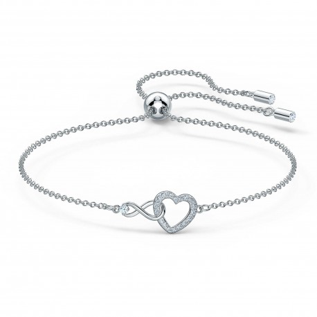 Swarovski Infinity Heart Βραχιόλι,Επιπλατινωμένο Με Κρύσταλλα 5524421 