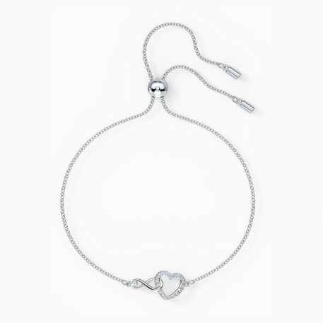 Swarovski Infinity Heart Βραχιόλι,Επιπλατινωμένο Με Κρύσταλλα 5524421 
