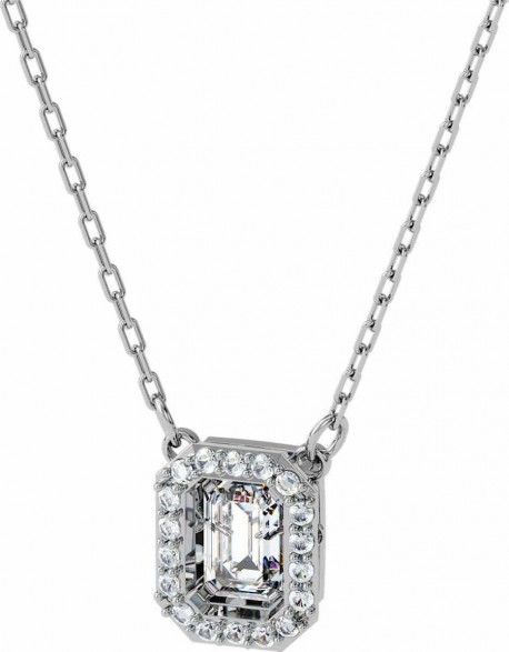Swarovski Millenia Square Zirconia Κολιέ,Επιπλατινωμένο Με Κρύσταλλα 5599177 