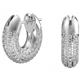 Swarovski Dextera Hoop Σκουλαρίκια, Επιπλατινωμένα Με Κρύσταλλα 5618306