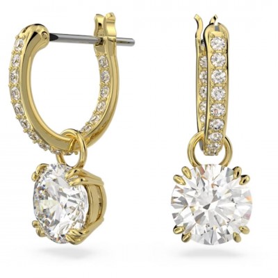 Swarovski Constella Σκουλαρίκια, Λευκά, Επιμετάλλωση σε χρυσαφί τόνο 5638802