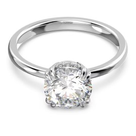 Swarovski Δαχτυλίδι κοκτέιλ Stilla, Λευκό, Επιμετάλλωση ροδίου 5642637