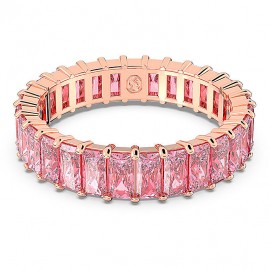 Swarovski Δαχτυλίδι Matrix Κοπή Baguette, Ροζ, Επιμετάλλωση σε ροζ χρυσαφί τόνο 5647589