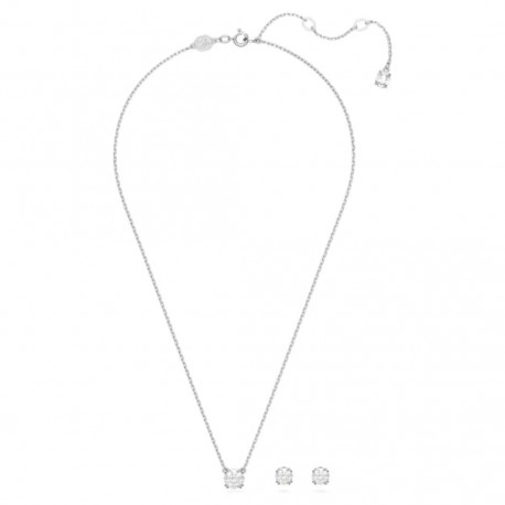 Swarovski Σετ Constella Στρογγυλή κοπή, Λευκό, Επιμετάλλωση ροδίου 5647663 