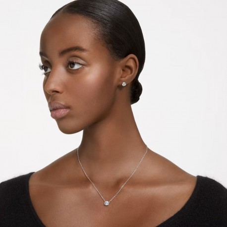 Swarovski Σετ Constella Στρογγυλή κοπή, Λευκό, Επιμετάλλωση ροδίου 5647663 