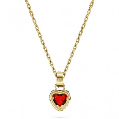 Swarovski Stilla Κολιέ Καρδιά, Κόκκινο, Επιμετάλλωση σε χρυσαφί τόνο 5648750 
