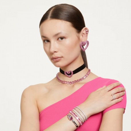 Swarovski Βραχιόλι Matrix Tennis, Επιμετάλλωση ροδίου με κρύσταλλα 5648936 