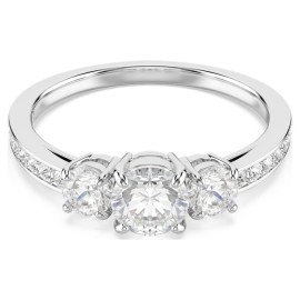 Swarovski Δαχτυλίδι Attract Trilogy, Λευκό, Επιμετάλλωση ροδίου 5656291