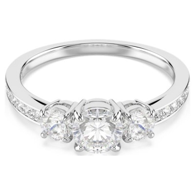 Swarovski Δαχτυλίδι Attract Trilogy, Λευκό, Επιμετάλλωση ροδίου 5656291