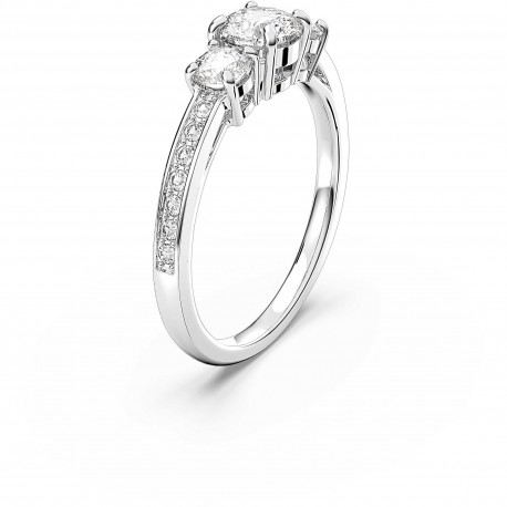 Swarovski Δαχτυλίδι Attract Trilogy, Λευκό, Επιμετάλλωση ροδίου 5656291 