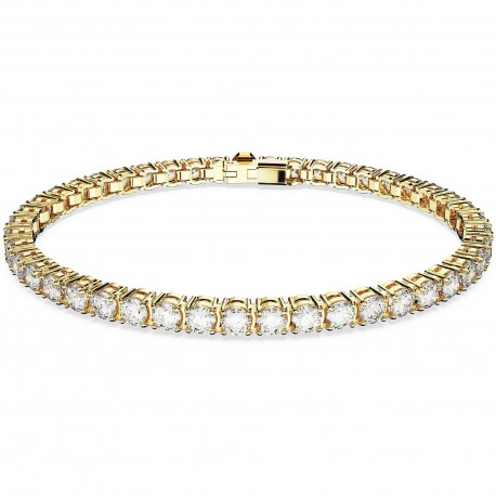 Swarovski Βραχιόλι Matrix Tennis, Επιμετάλλωση σε χρυσαφί τόνο 5657664 