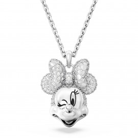 Swarovski Disney Minnie Mouse Κολιέ Λευκό, Επιμετάλλωση ροδίου 5667612
