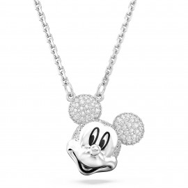 Swarovski Disney Mickey Mouse Κολιέ Λευκό, Επιμετάλλωση ροδίου 5669116