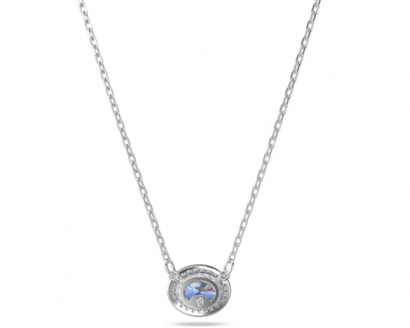 Swarovski Constella Κολιέ Οβάλ, Μπλε, Επιμετάλλωση ροδίου 5671809 