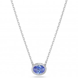 Swarovski Constella Κολιέ Οβάλ, Μπλε, Επιμετάλλωση ροδίου 5671809