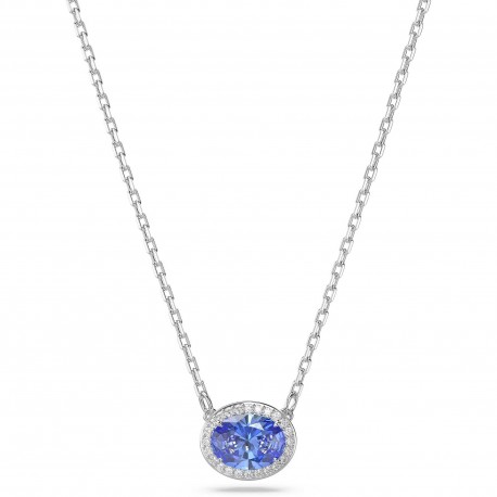 Swarovski Constella Κολιέ Οβάλ, Μπλε, Επιμετάλλωση ροδίου 5671809 