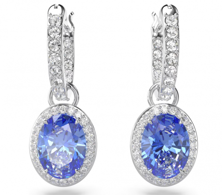 Swarovski Constella Σκουλαρίκια, Μπλε, Επιμετάλλωση ροδίου 5671817 