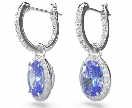 Swarovski Constella Σκουλαρίκια, Μπλε, Επιμετάλλωση ροδίου 5671817 