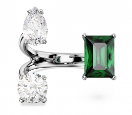 Swarovski Mesmera δαχτυλίδι, Πράσινο, Φινίρισμα σε ασημένιο τόνο 5676972