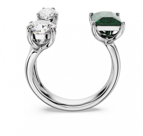 Swarovski Mesmera δαχτυλίδι, Πράσινο, Φινίρισμα σε ασημένιο τόνο 5676972 