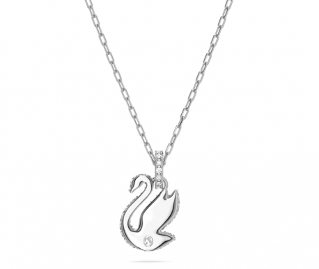 Swarovski Iconic Swan Κολιέ, Μπλε, Επιμετάλλωση ροδίου 5680422 