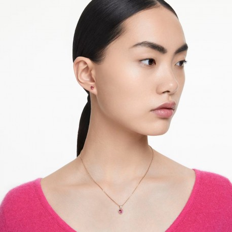 SWAROVSKI Σετ Chroma Καρδιά, Κόκκινο, Επιμετάλλωση σε χρυσαφί τόνο 5684506 