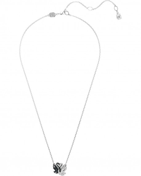 Swarovski Κολιέ Swan Κύκνος, Μαύρο, Φινίρισμα από διάφορα μέταλλα 5705721 