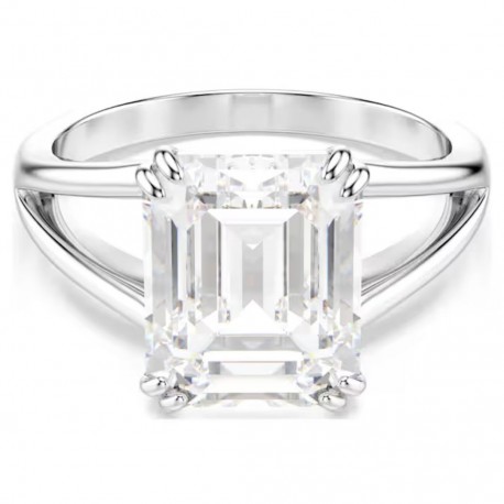 Swarovski Δαχτυλίδι  Stilla Οκταγωνική κοπή, Λευκό, Φινίρισμα σε ασημένιο τόνο 5717880 