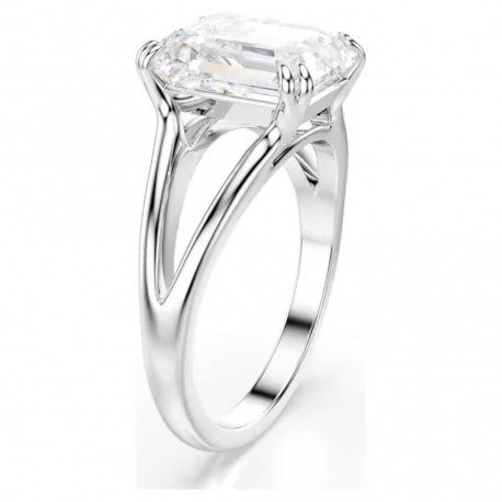 Swarovski Δαχτυλίδι  Stilla Οκταγωνική κοπή, Λευκό, Φινίρισμα σε ασημένιο τόνο 5717880 