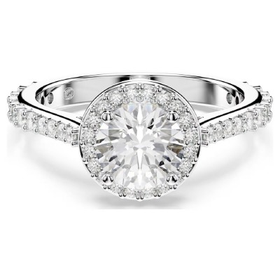 Swarovski Δαχτυλίδι Una Angelic, Λευκό, Φινίρισμα σε ασημένιο τόνο 5717930