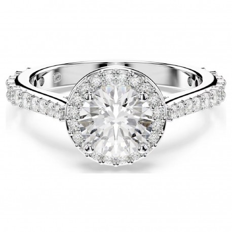 Swarovski Δαχτυλίδι Una Angelic, Λευκό, Φινίρισμα σε ασημένιο τόνο 5717930 