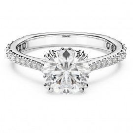 Swarovski Δαχτυλίδι Una Angelic, Λευκό, Φινίρισμα σε ασημένιο τόνο 5717932