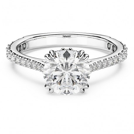 Swarovski Δαχτυλίδι Una Angelic, Λευκό, Φινίρισμα σε ασημένιο τόνο 5717932 