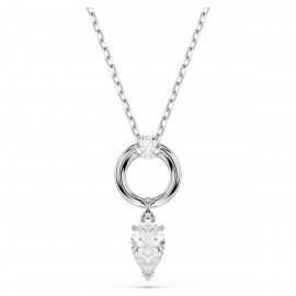 Swarovski Mesmera Κολιέ Pear, Λευκό, Επιμετάλλωση ροδίου 5723146