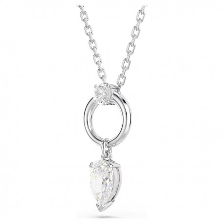 Swarovski Mesmera Κολιέ Pear, Λευκό, Επιμετάλλωση ροδίου 5723146 