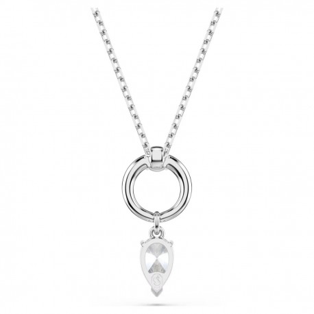 Swarovski Mesmera Κολιέ Pear, Λευκό, Επιμετάλλωση ροδίου 5723146 