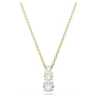 Swarovski Κολιέ Stilla Attract Στρογγυλή κοπή, Λευκό, Επιμετάλλωση σε χρυσαφί τόνο 5723298