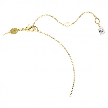 Swarovski Κολιέ Stilla Attract Στρογγυλή κοπή, Λευκό, Επιμετάλλωση σε χρυσαφί τόνο 5723298 
