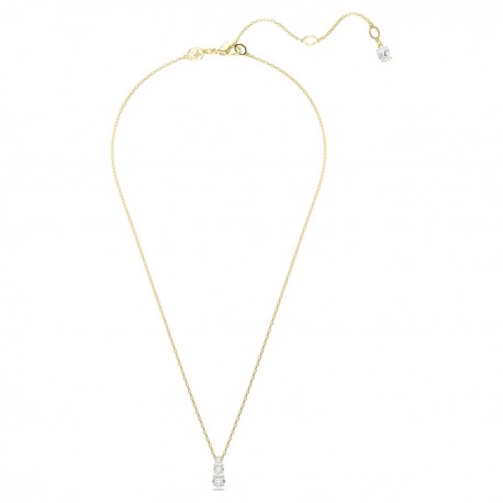 Swarovski Κολιέ Stilla Attract Στρογγυλή κοπή, Λευκό, Επιμετάλλωση σε χρυσαφί τόνο 5723298 
