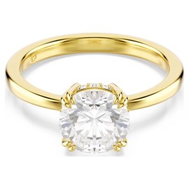 Swarovski Δαχτυλίδι κοκτέιλ Stilla Attract Στρογγυλή κοπή, Λευκό, Επιμετάλλωση σε χρυσαφί τόνο 5723331