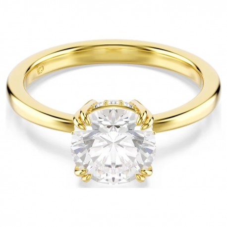 Swarovski Δαχτυλίδι κοκτέιλ Stilla Attract Στρογγυλή κοπή, Λευκό, Επιμετάλλωση σε χρυσαφί τόνο 5723331 