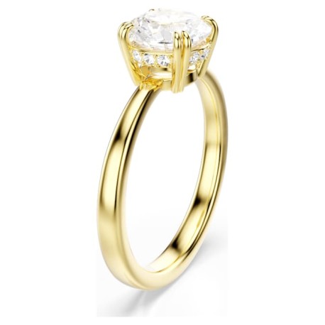 Swarovski Δαχτυλίδι κοκτέιλ Stilla Attract Στρογγυλή κοπή, Λευκό, Επιμετάλλωση σε χρυσαφί τόνο 5723334 
