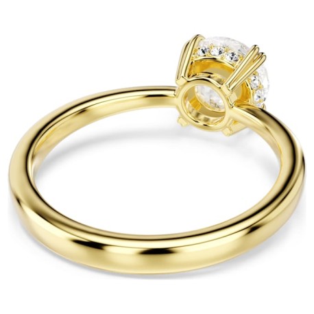 Swarovski Δαχτυλίδι κοκτέιλ Stilla Attract Στρογγυλή κοπή, Λευκό, Επιμετάλλωση σε χρυσαφί τόνο 5723334 