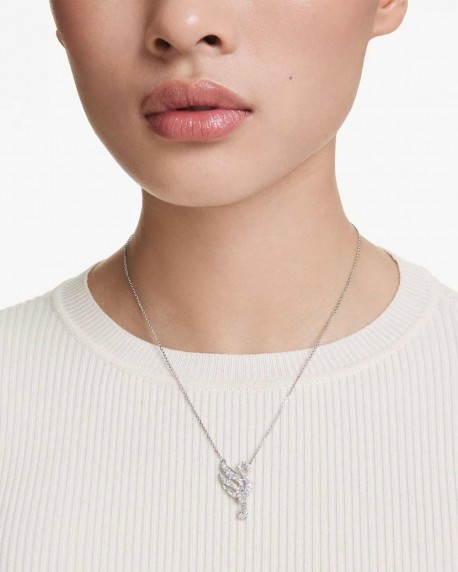 Swarovski Swan Κύκνος, Λευκό, Επιμετάλλωση ροδίου 5723387 