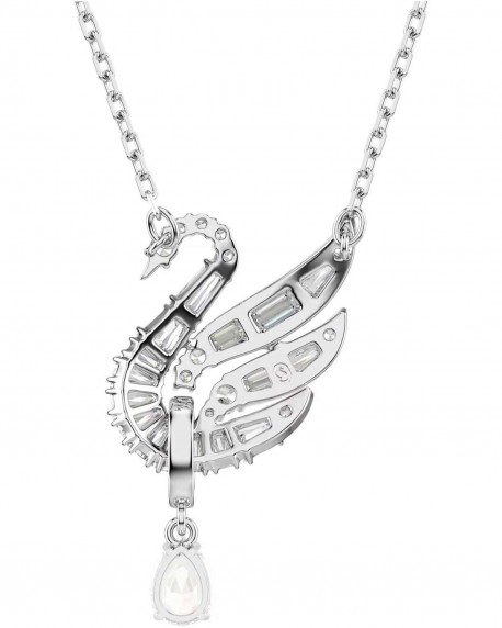 Swarovski Swan Κύκνος, Λευκό, Επιμετάλλωση ροδίου 5723387 
