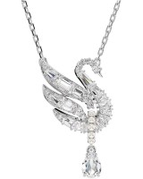 Swarovski Swan Κύκνος, Λευκό, Επιμετάλλωση ροδίου 5723387