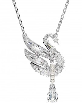 Swarovski Swan Κύκνος, Λευκό, Επιμετάλλωση ροδίου 5723387
