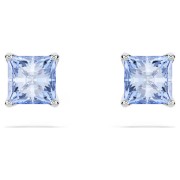 Swarovski Σκουλαρίκια Matrix Τετράγωνη κοπή, Μπλε, Επιμετάλλωση ροδίου 5723561